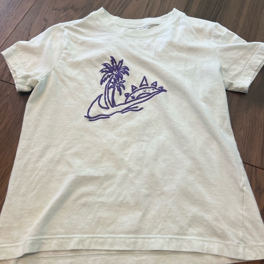 Nike Island Time Palm Tree Sun Beach Surf Green Purple Miami Kid's Girl T Shirt